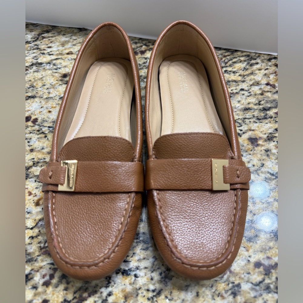 Michael Kors Tan Leather Loafers